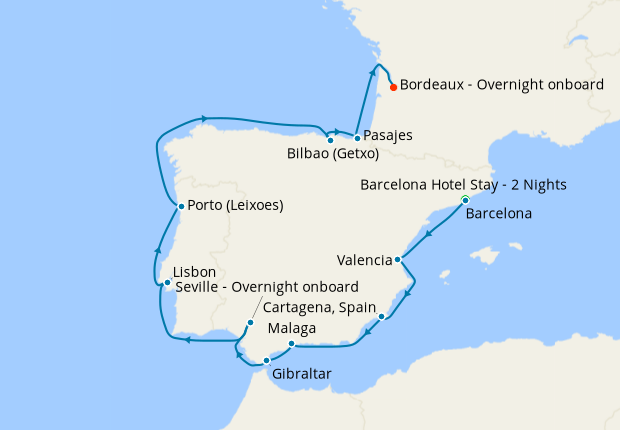 Cruise Itinerary Map