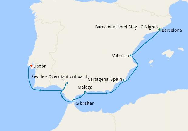 Cruise Itinerary Map