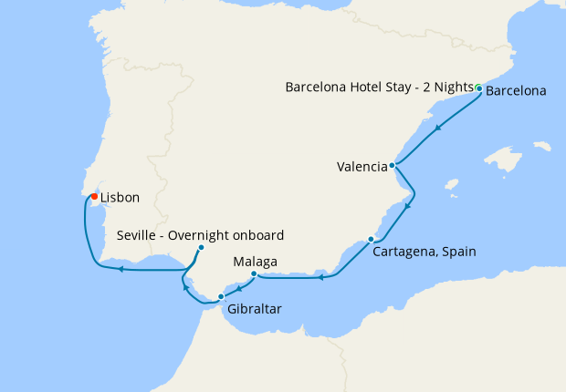 Cruise Itinerary Map