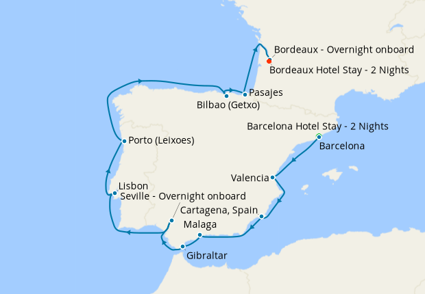 Cruise Itinerary Map