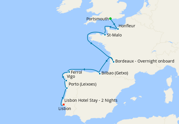 Cruise Itinerary Map