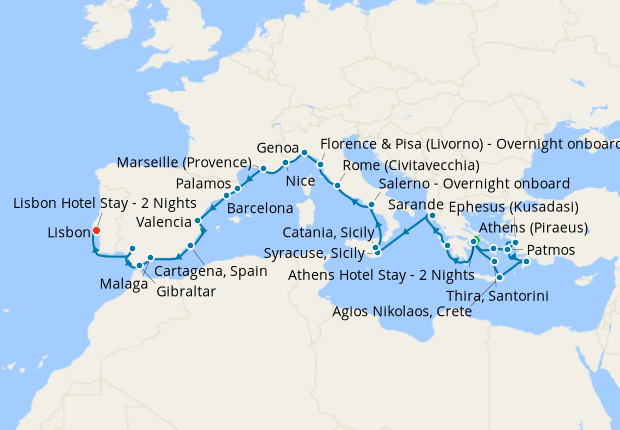 Cruise Itinerary Map