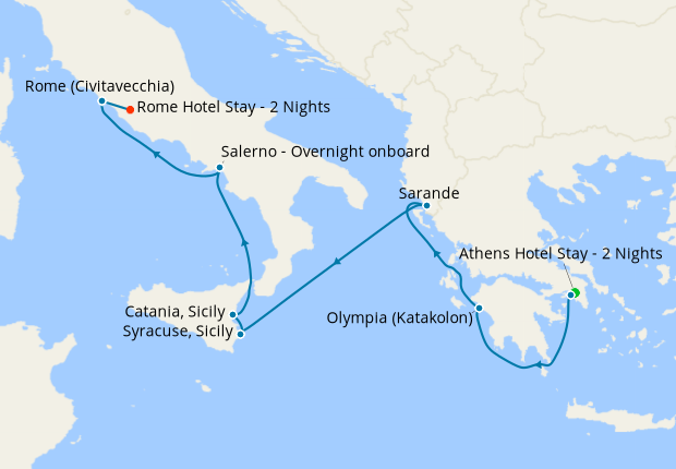 Cruise Itinerary Map