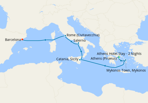 Cruise Itinerary Map