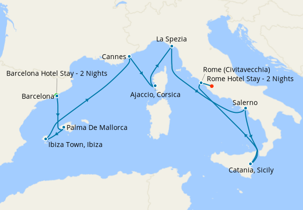 Cruise Itinerary Map