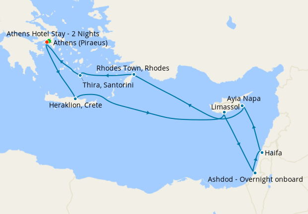 cruise to israel and greece