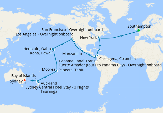 Cruise Itinerary Map