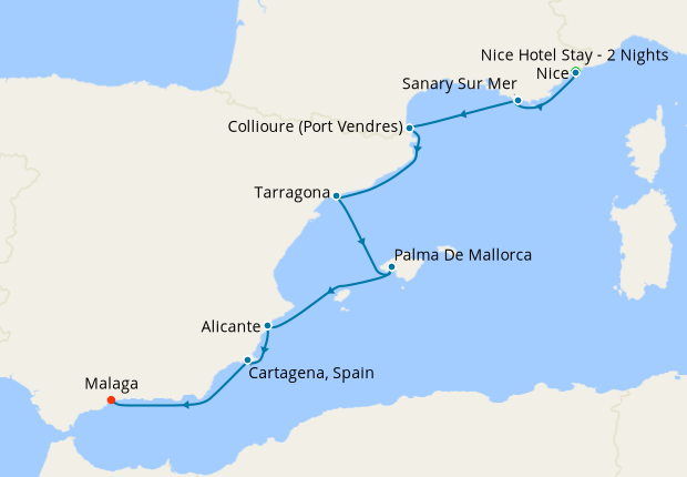 Map of the cruise map