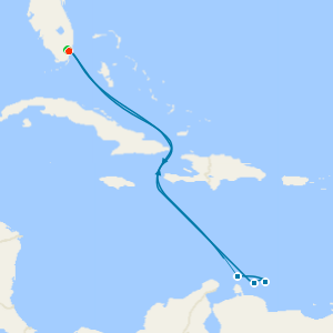 Southern Caribbean from Miami with 1nt Stay
