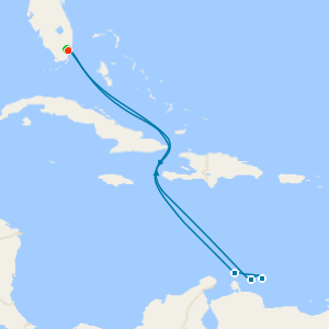 Southern Caribbean from Miami with 1nt Stay