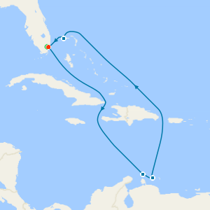 Southern Caribbean from Miami with 1nt Stay