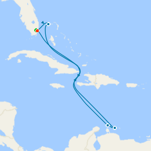 Southern Caribbean from Miami with 1nt Stay