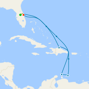 Southern Caribbean from Orlando with 7nt Stay and Car Hire