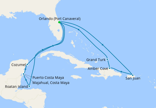 Cruise Itinerary Map