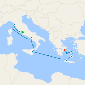 Florence, Sicily & Mykonos from Rome with Stay