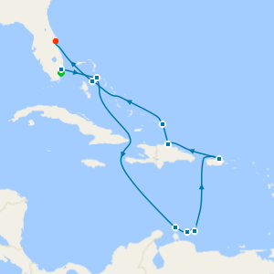 Southern Caribbean to Port Canaveral with Miami Beach Stay