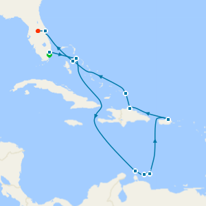 Southern Caribbean with Miami Beach & Orlando Stays