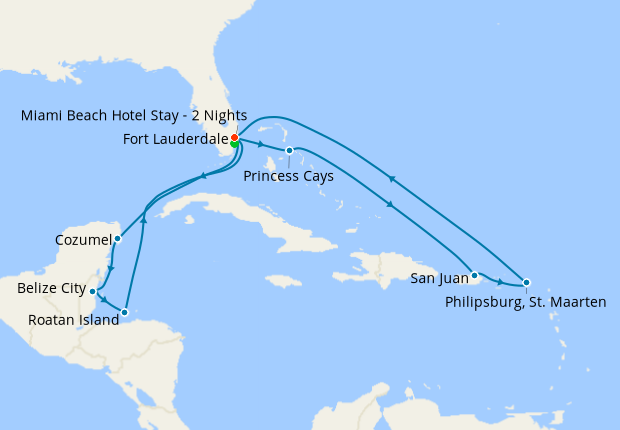 Cruise Itinerary Map