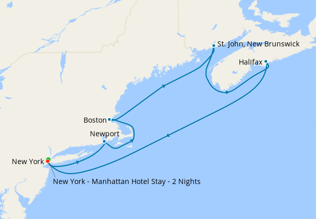 Cruise Itinerary Map