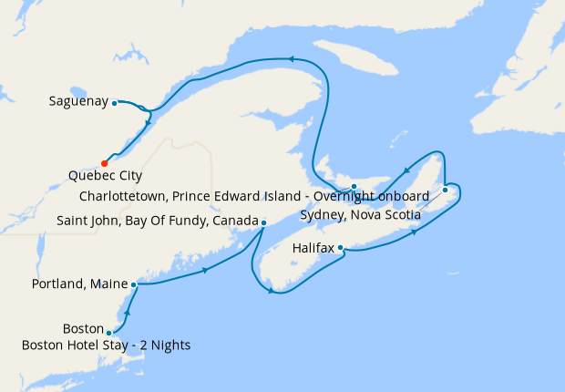 Cruise Itinerary Map