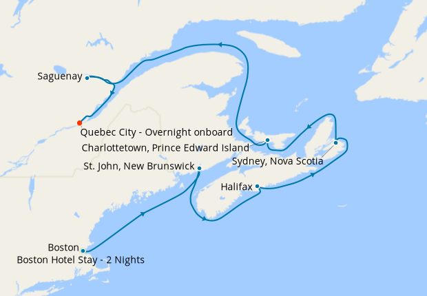 Cruise Itinerary Map