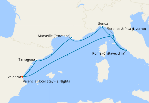Cruise Itinerary Map