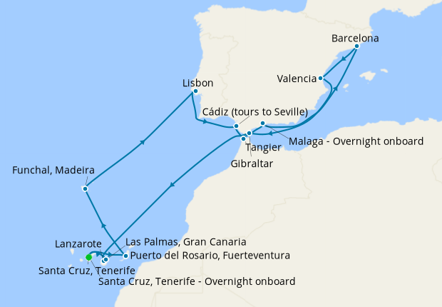 Cruise Itinerary Map