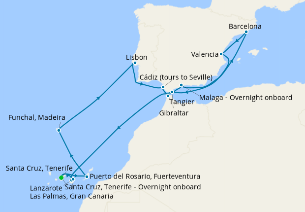 Cruise Itinerary Map
