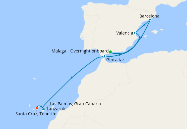 Cruise Itinerary Map