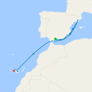 Spain & Canary Islands from Malaga