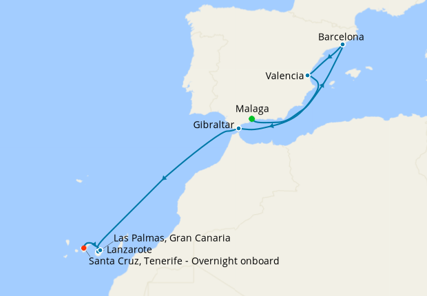 Cruise Itinerary Map