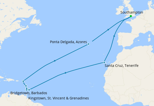 Map of the cruise map