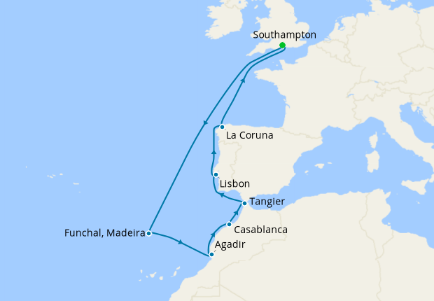 Map of the cruise map