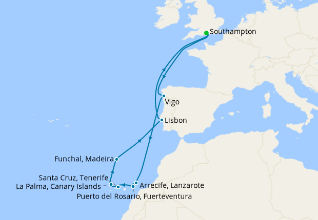 Cruise Itinerary Map