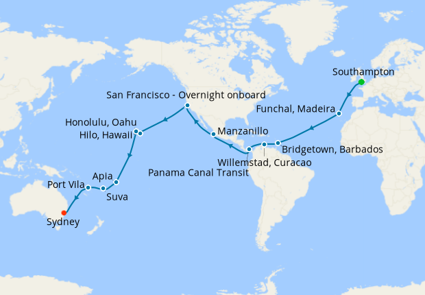 Cruise Itinerary Map