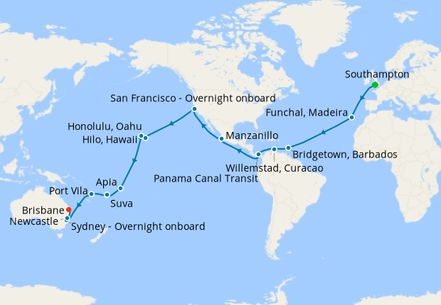 Cruise Itinerary Map