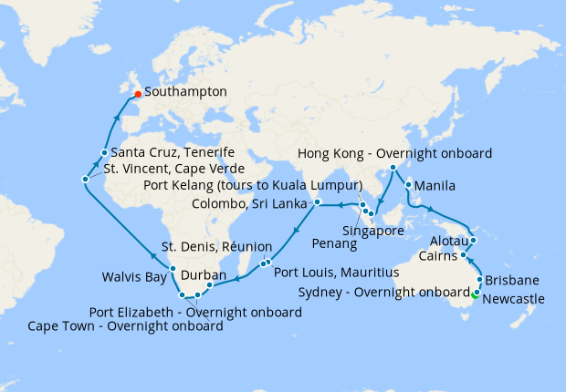 Cruise Itinerary Map