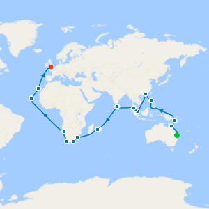 Brisbane to Southampton