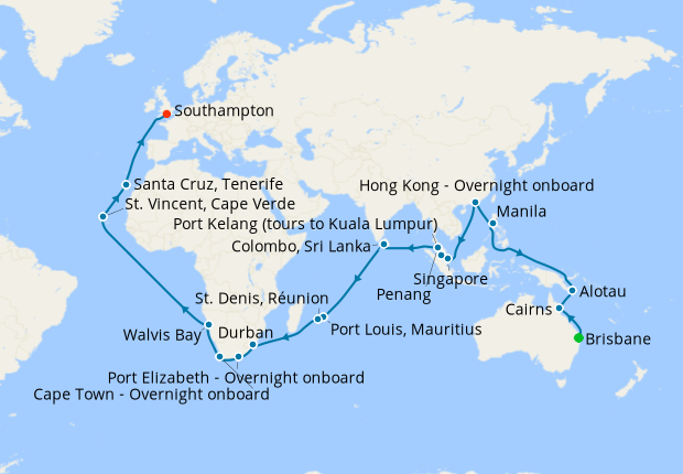 Cruise Itinerary Map