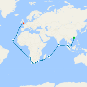 Hong Kong to Southampton