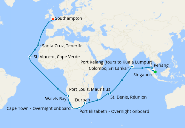 Cruise Itinerary Map