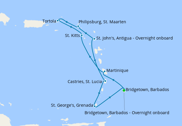 Cruise Itinerary Map