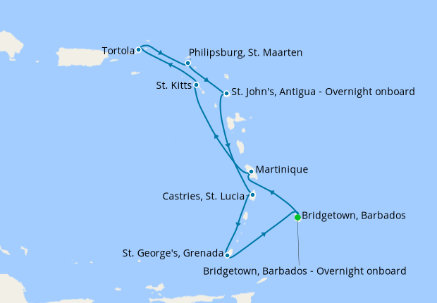 Cruise Itinerary Map
