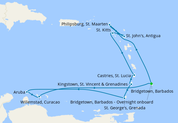 Cruise Itinerary Map