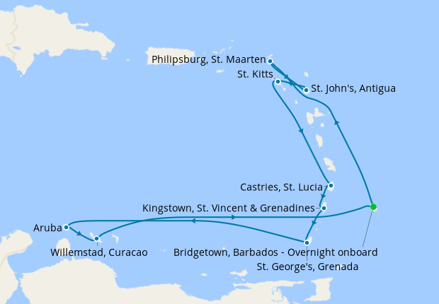 Cruise Itinerary Map