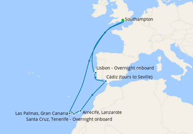 Cruise Itinerary Map