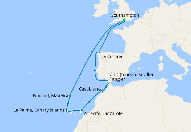 Map of the cruise map
