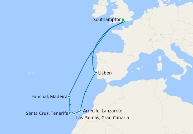 Map of the cruise map