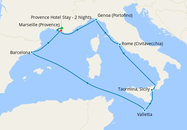 Cruise Itinerary Map