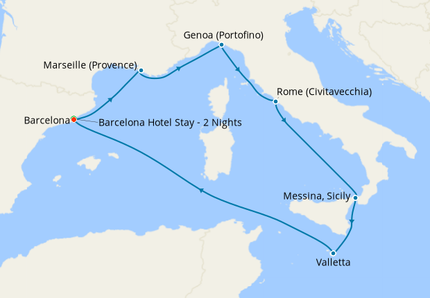 Cruise Itinerary Map